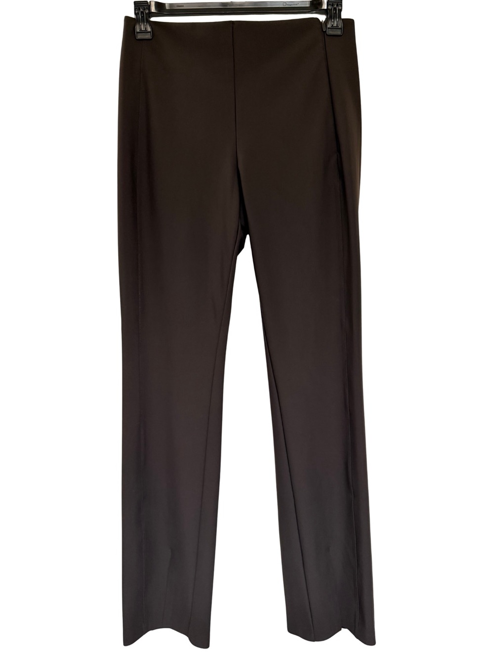 Athleta Stellar Skinny Trouser 8 Espresso Brown Pull On Slit Hem Work Travel